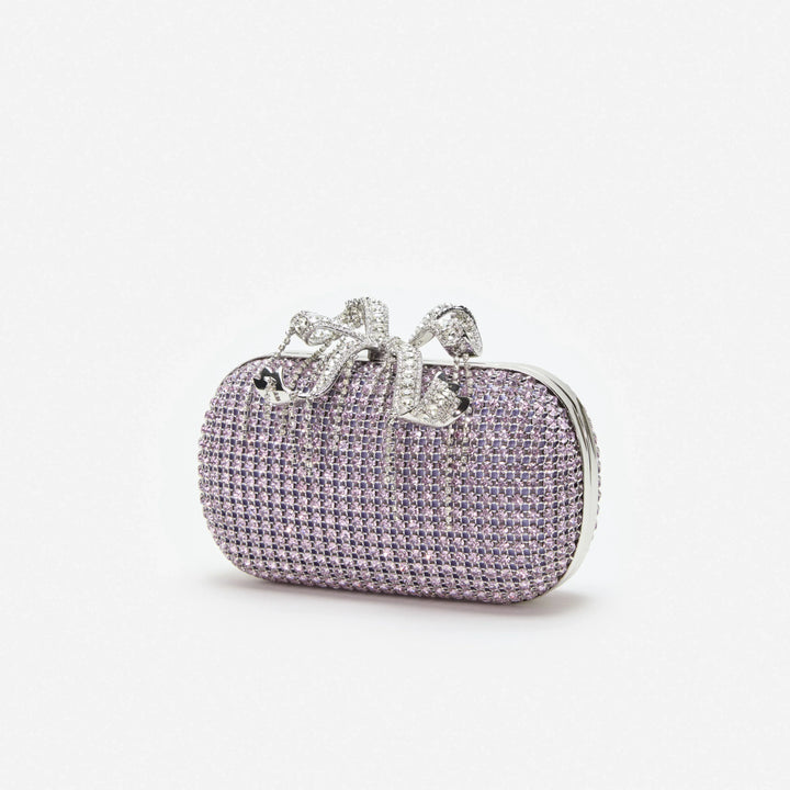 Lilac Chainmail Clutch Bag