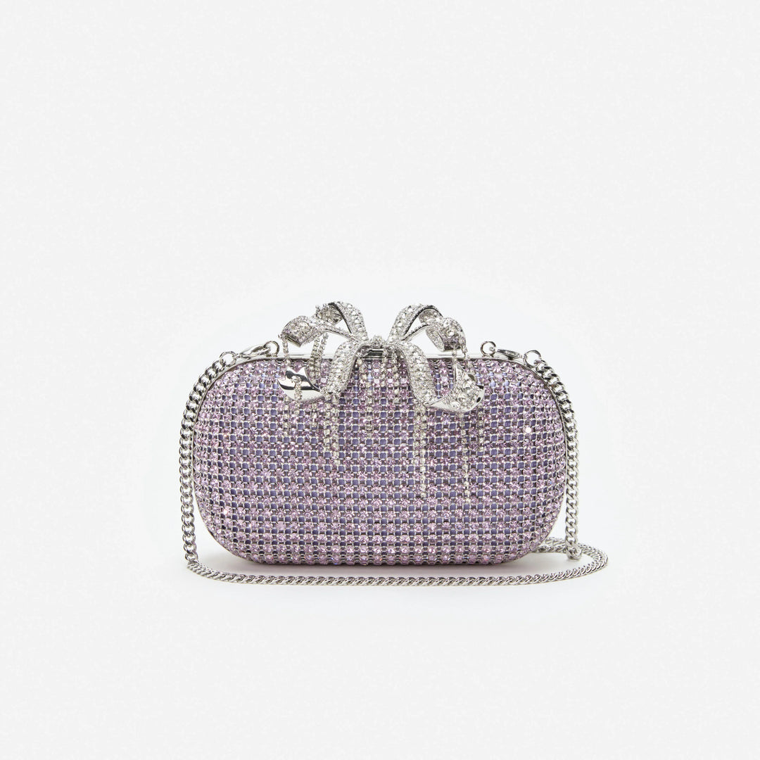 Lilac Chainmail Clutch Bag