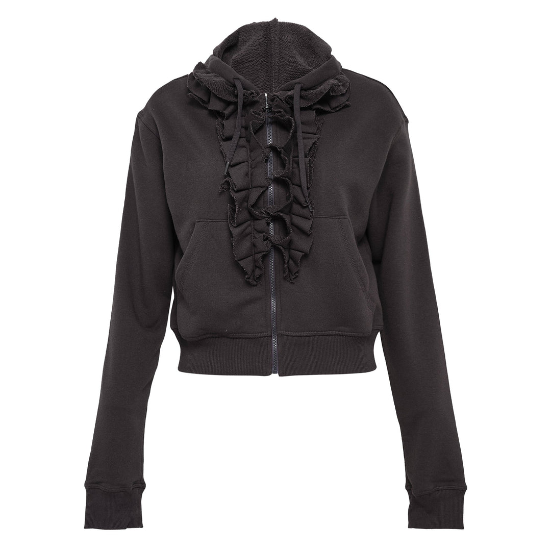 Ruffle Hoodie