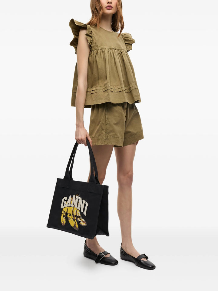 Banana Print Tote Small