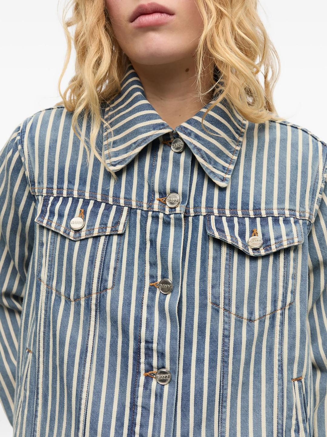 Light Stripe Denim Jacket