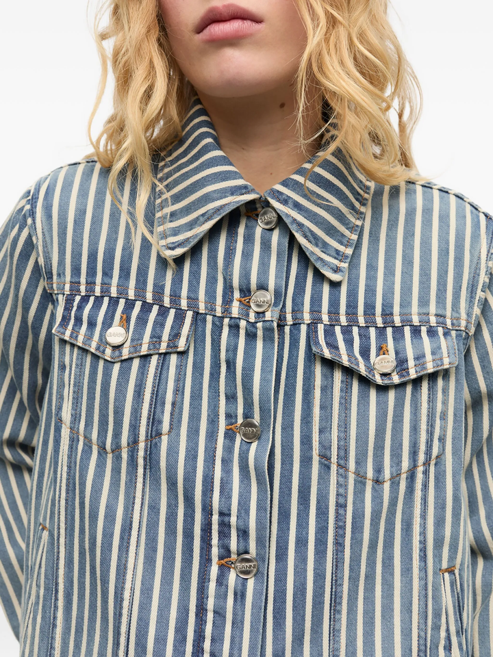 Light Stripe Denim Jacket