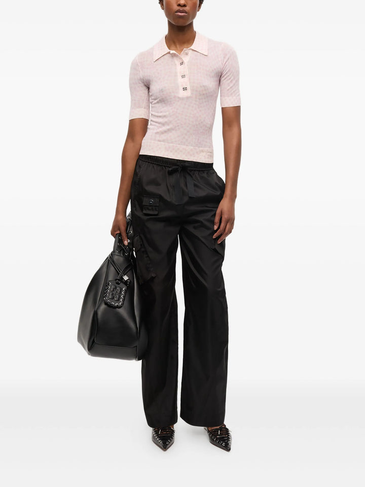 Sheer Cotton Printed Polo