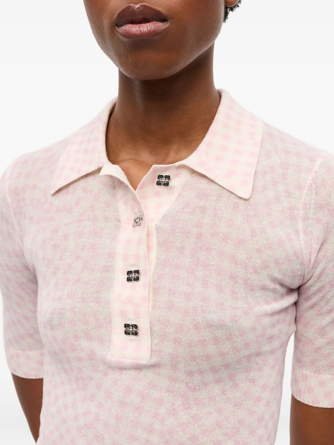 Sheer Cotton Printed Polo