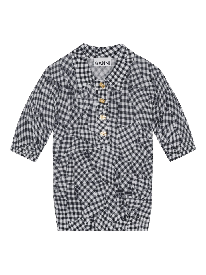 Sheer Cotton Printed Polo