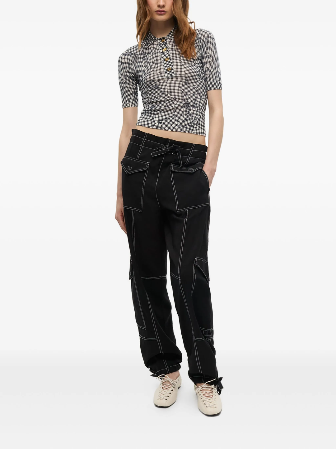 Sheer Cotton Printed Polo