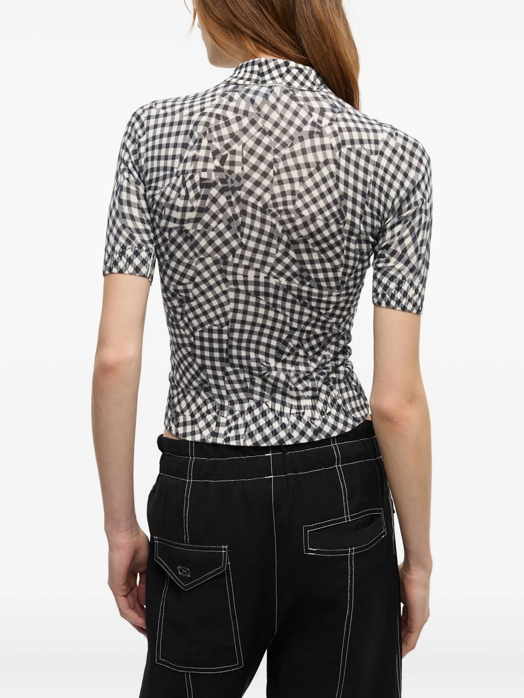 Sheer Cotton Printed Polo