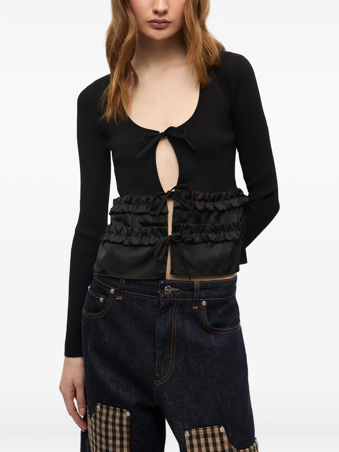 Melange Rib Knit Cardigan