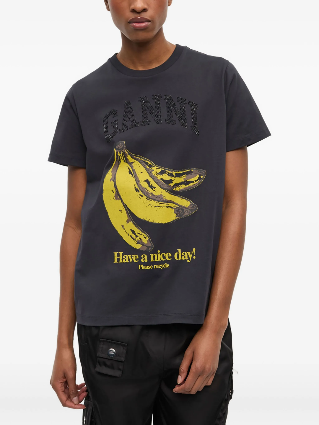 Basic Cotton Jersey Banana T-Shirt