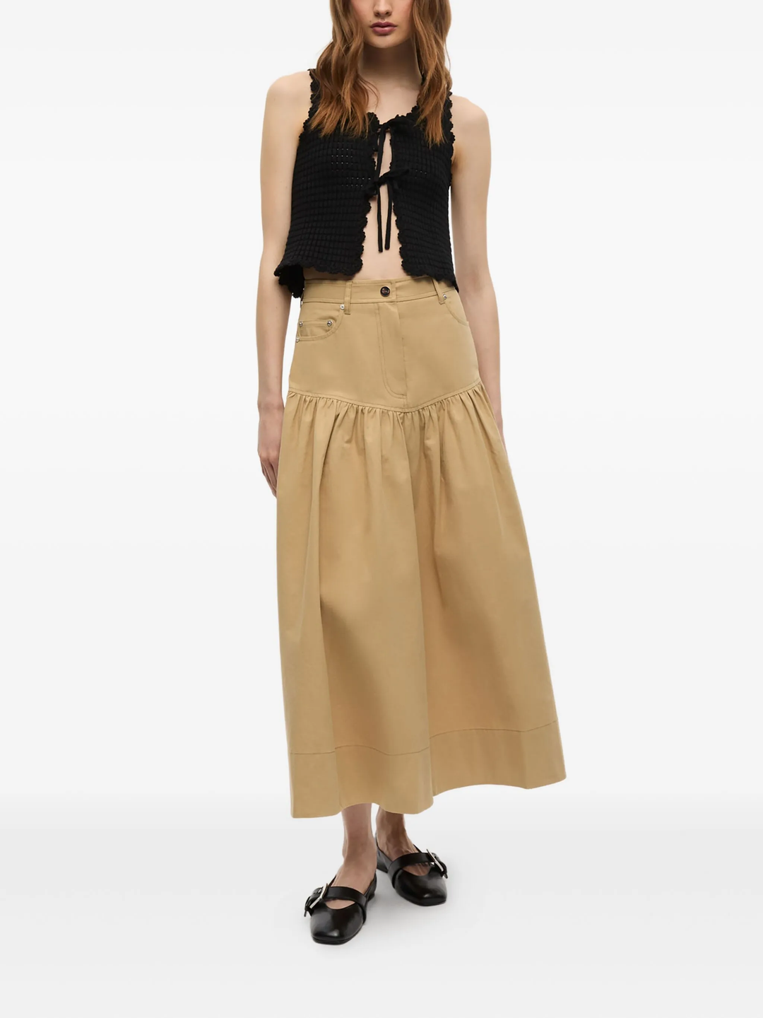 Classic Summer Suiting Long Skirt