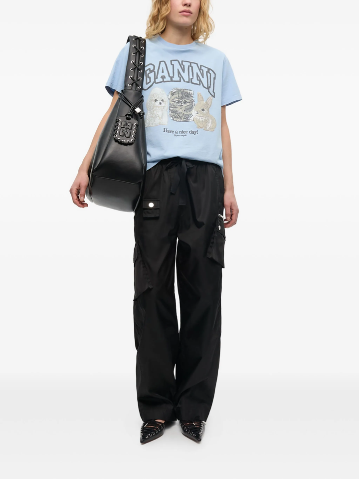 Duchesse Nylon Oversized Elasticated Trousers
