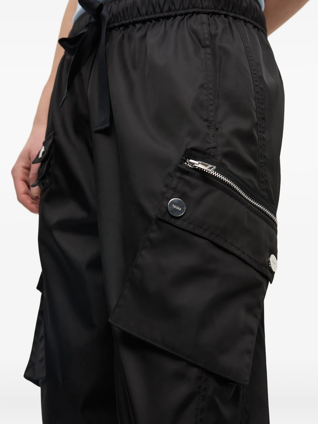 Duchesse Nylon Oversized Elasticated Trousers