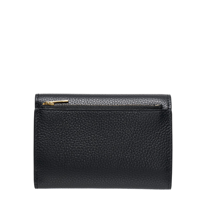Continental Trifold Black Small Classic Grain