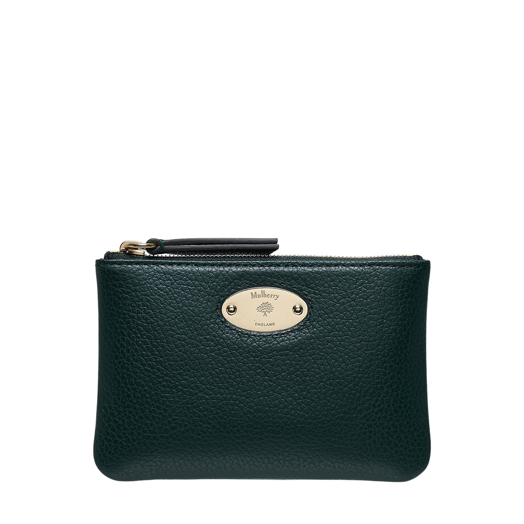 Mulberry Plaque Small Zip Coin Pouch Small Classic Grain
