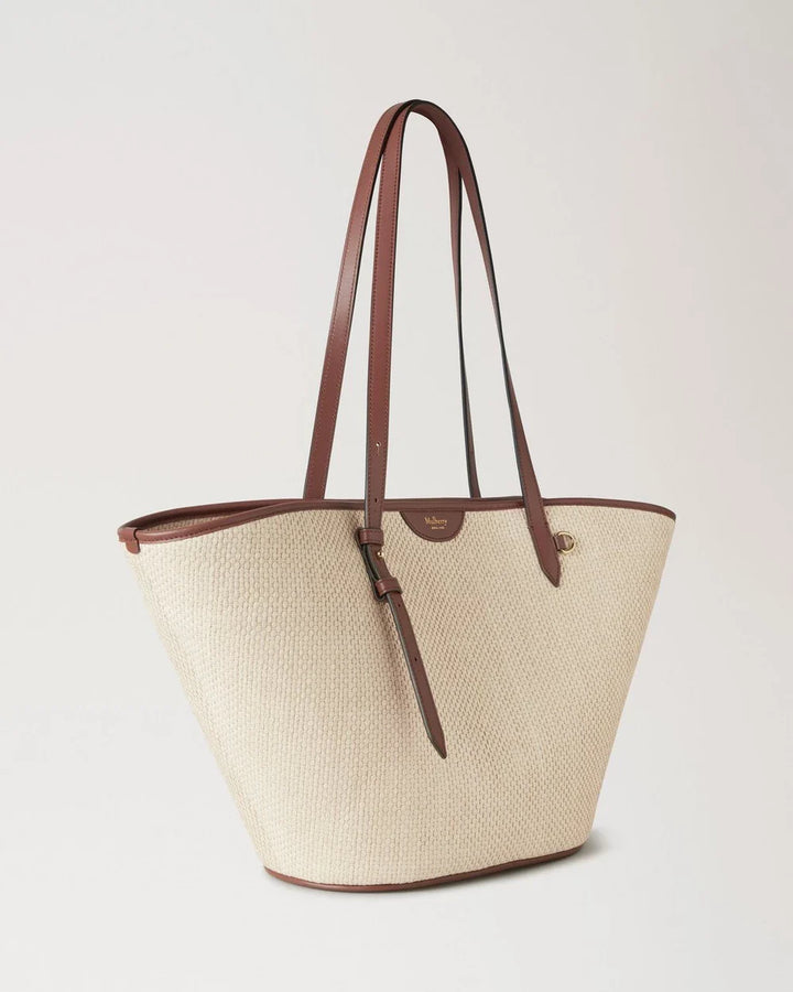 Basket Tote Oak Raffia