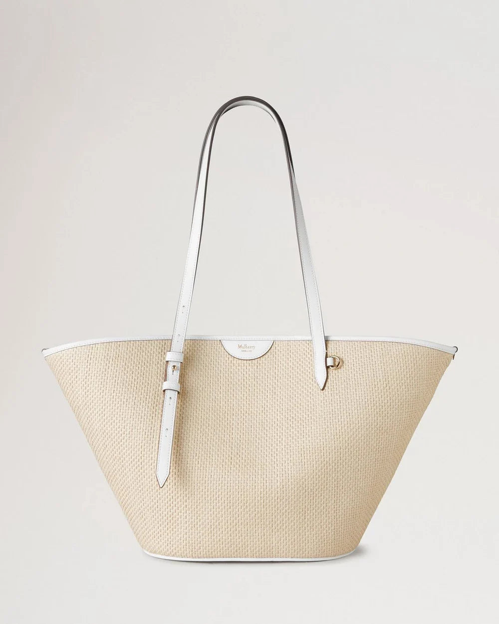 Basket Tote White Raffia