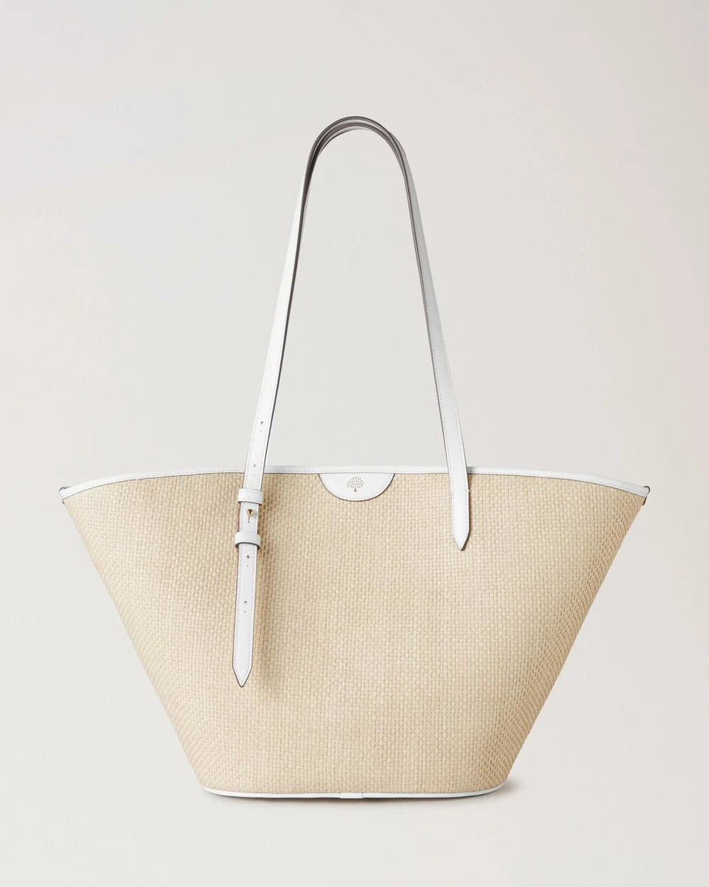 Basket Tote White Raffia