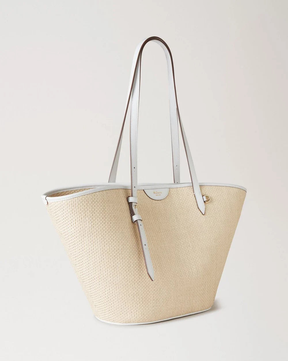 Basket Tote White Raffia