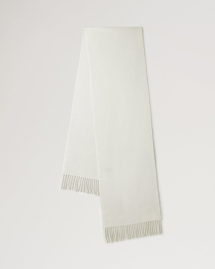 Small Solid Merino Wool Scarf Cream Merino Wool