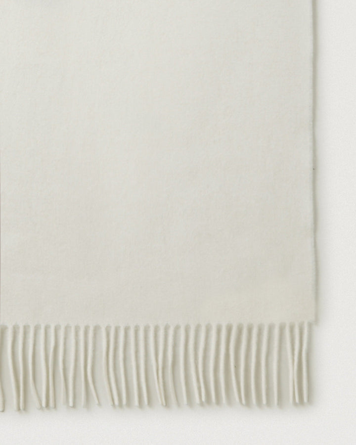 Small Solid Merino Wool Scarf Cream Merino Wool