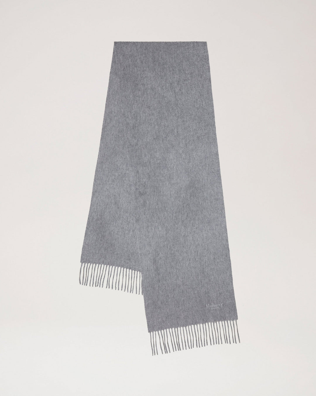 Cashmere Scarf Light Grey Melange Cashmere Wool