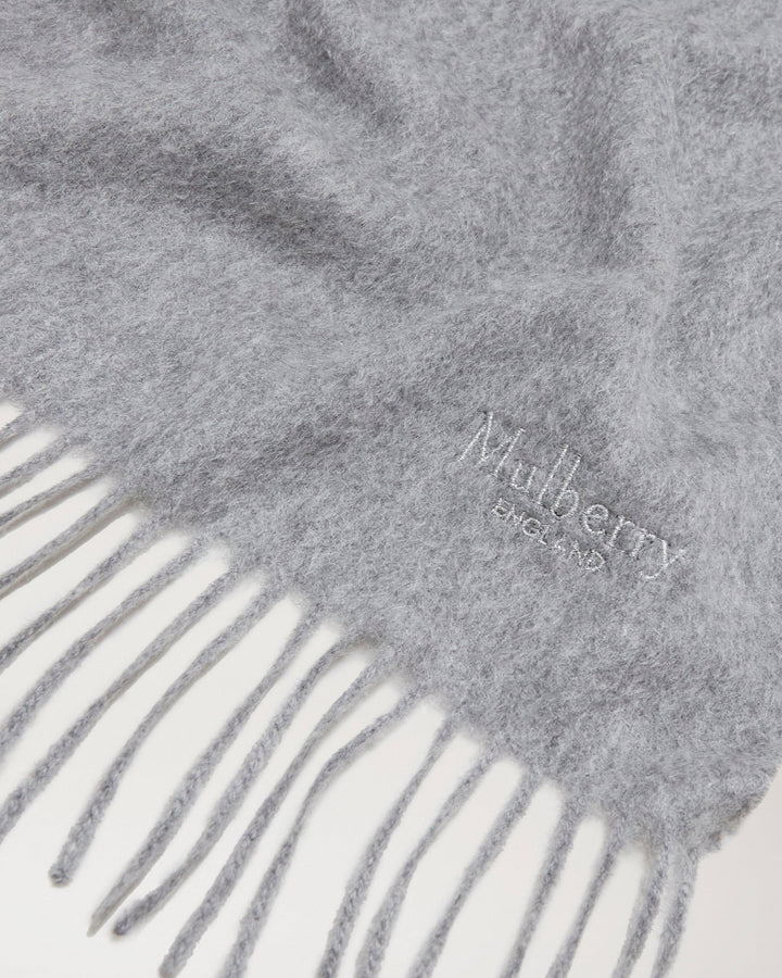 Cashmere Scarf Light Grey Melange Cashmere Wool