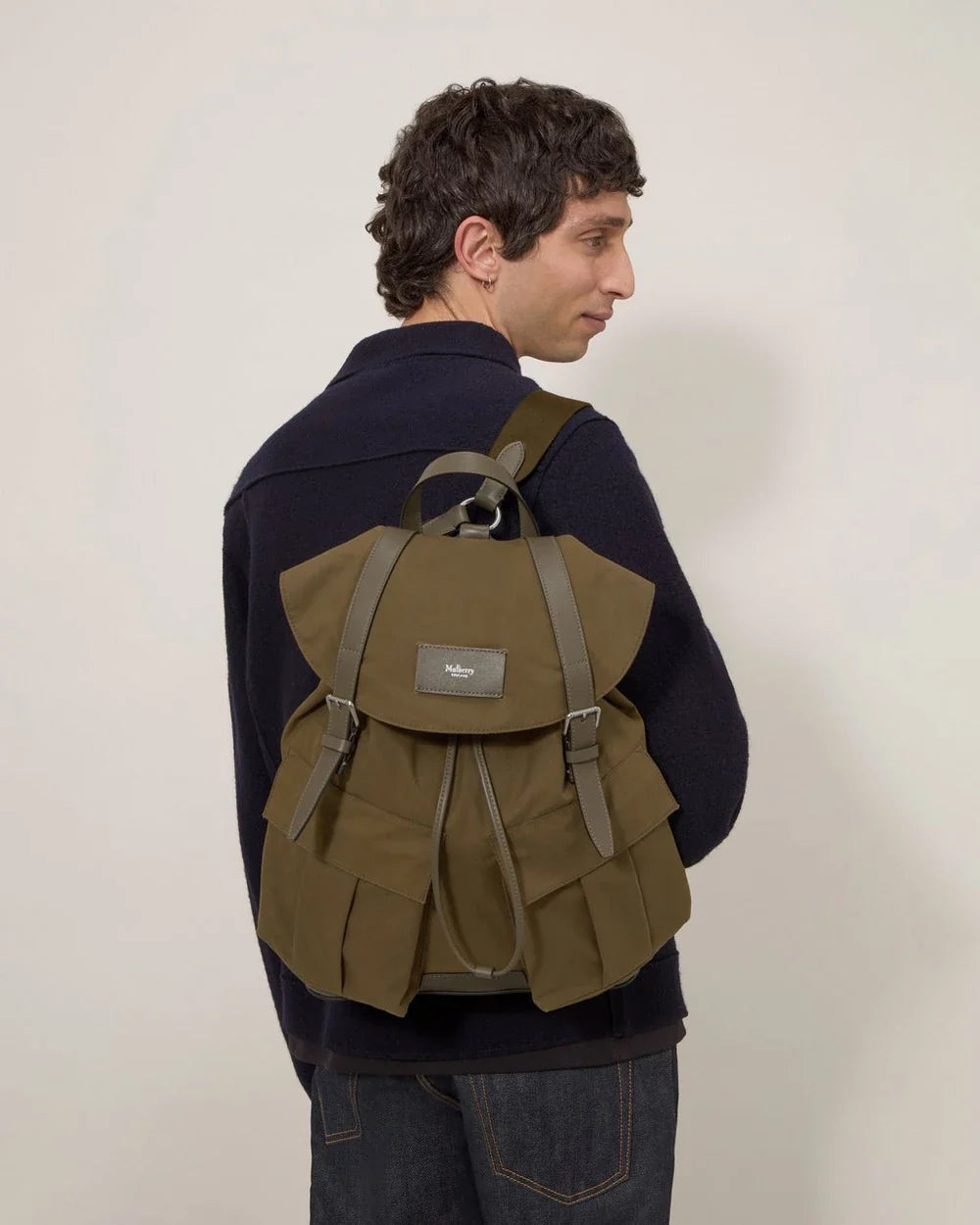 Heritage Waxed Backpack Dark Moss Waxed Cotton