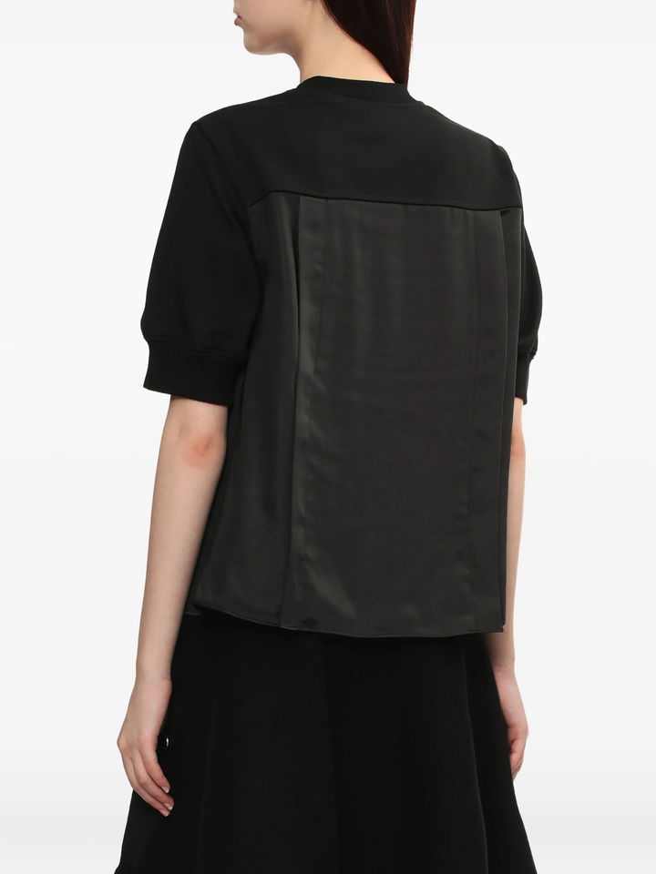 Satin Flounce Combo Terry Top