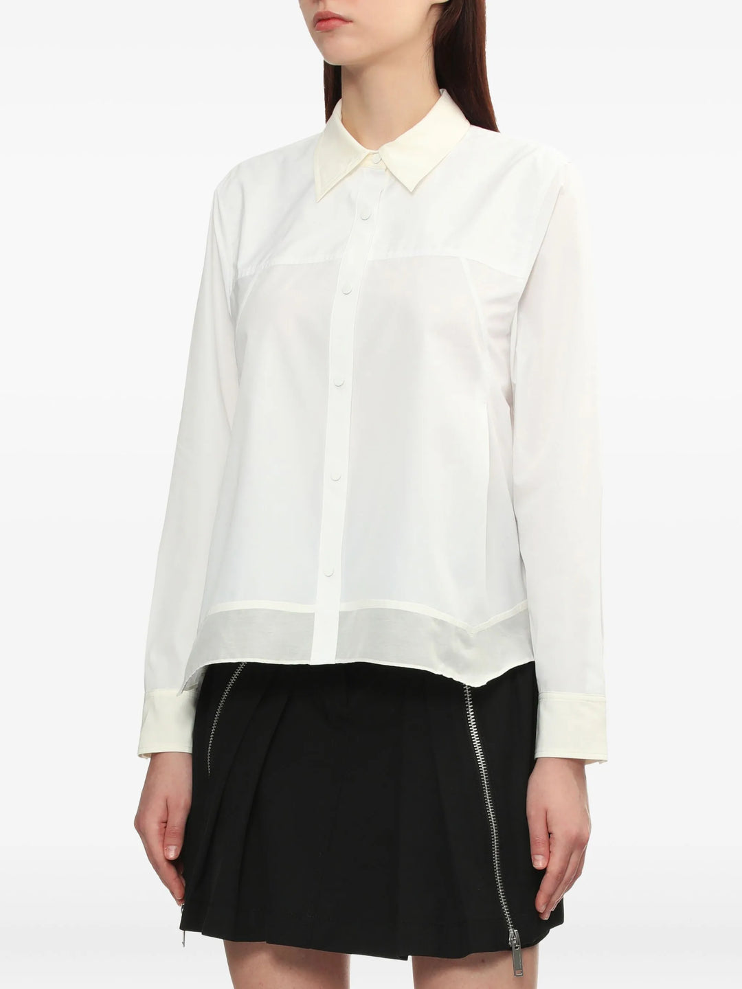 Shirt With Flounce Hem