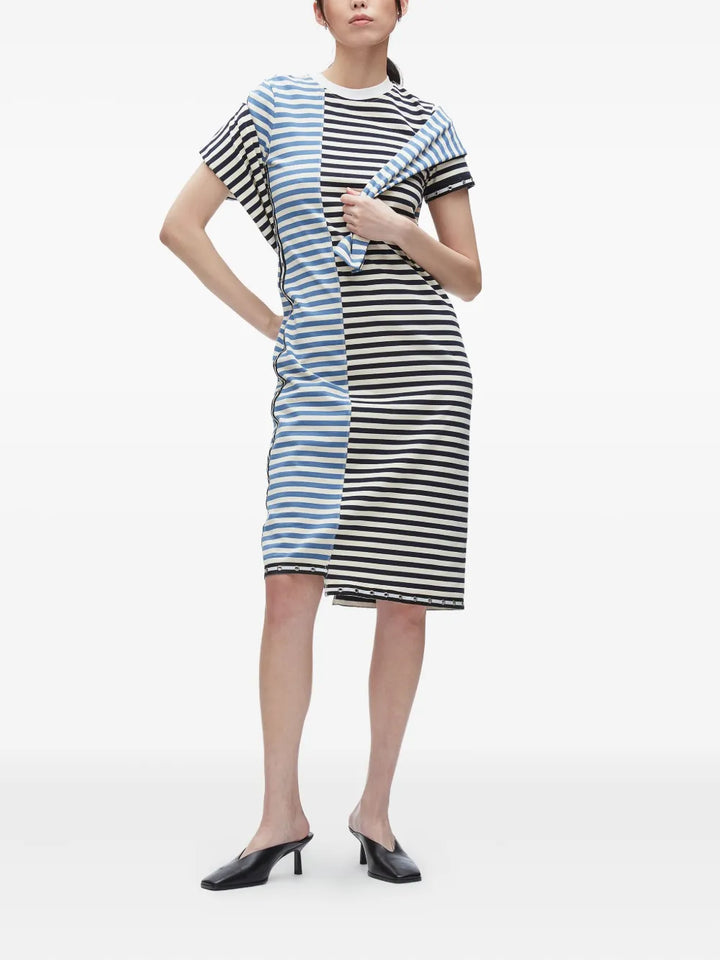 Patchwork Stripe T-Shirt Dress