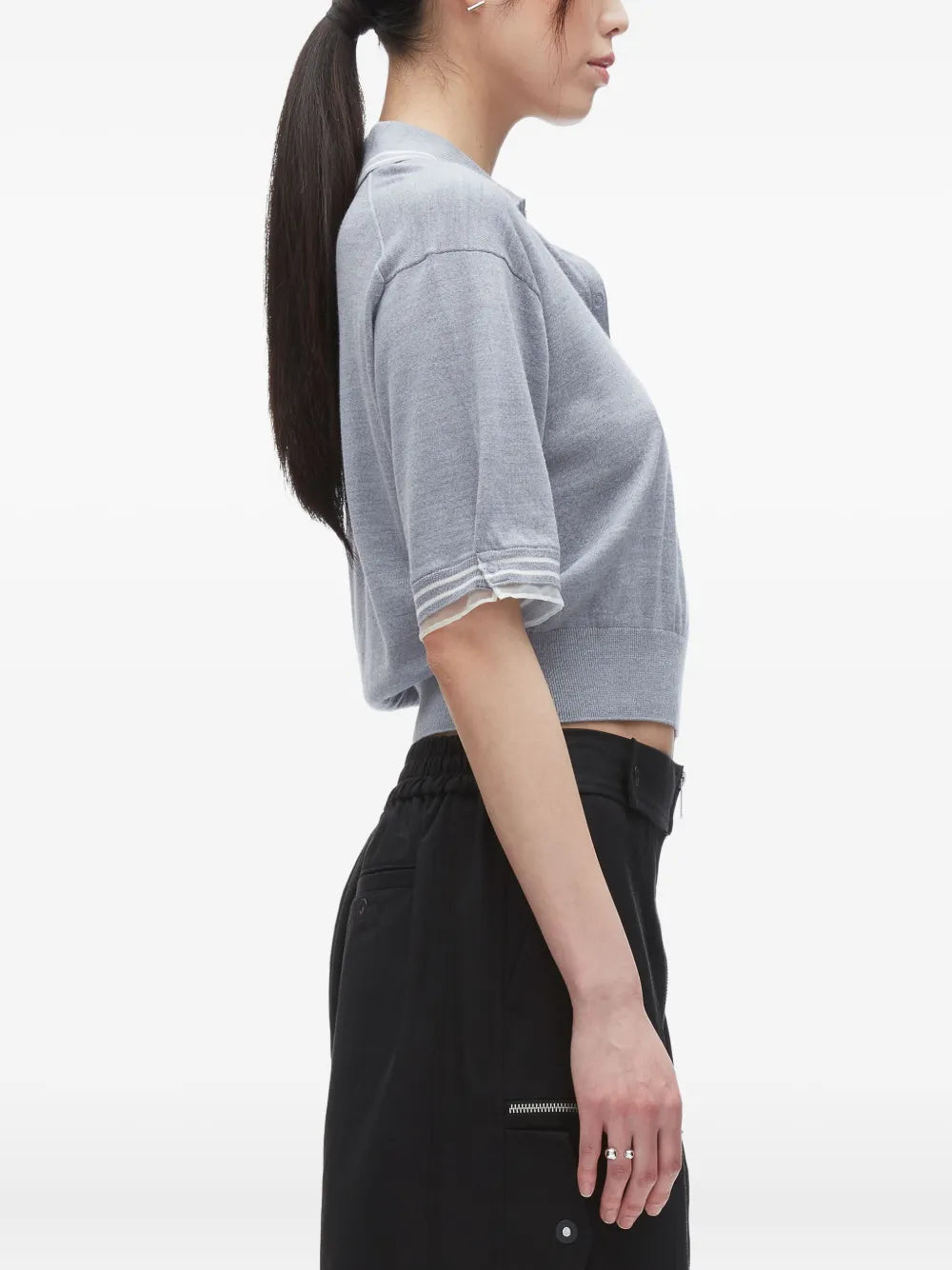 Short Sleeve Cropped Polo