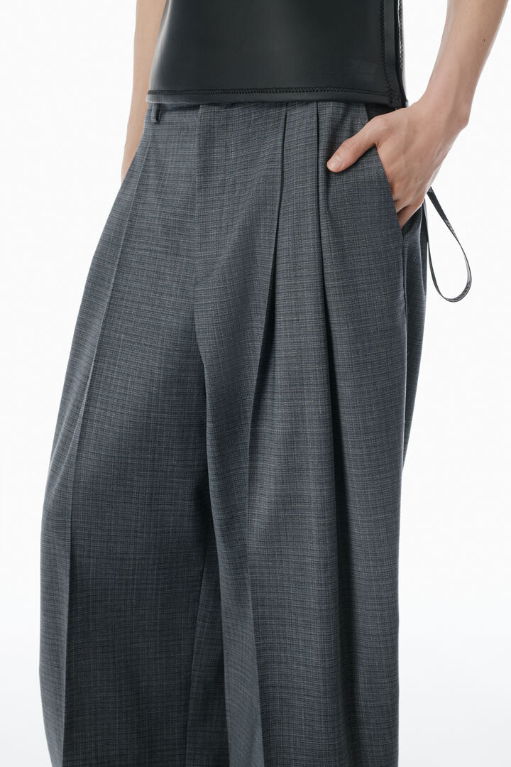 Wool-Blend Tailored Pants