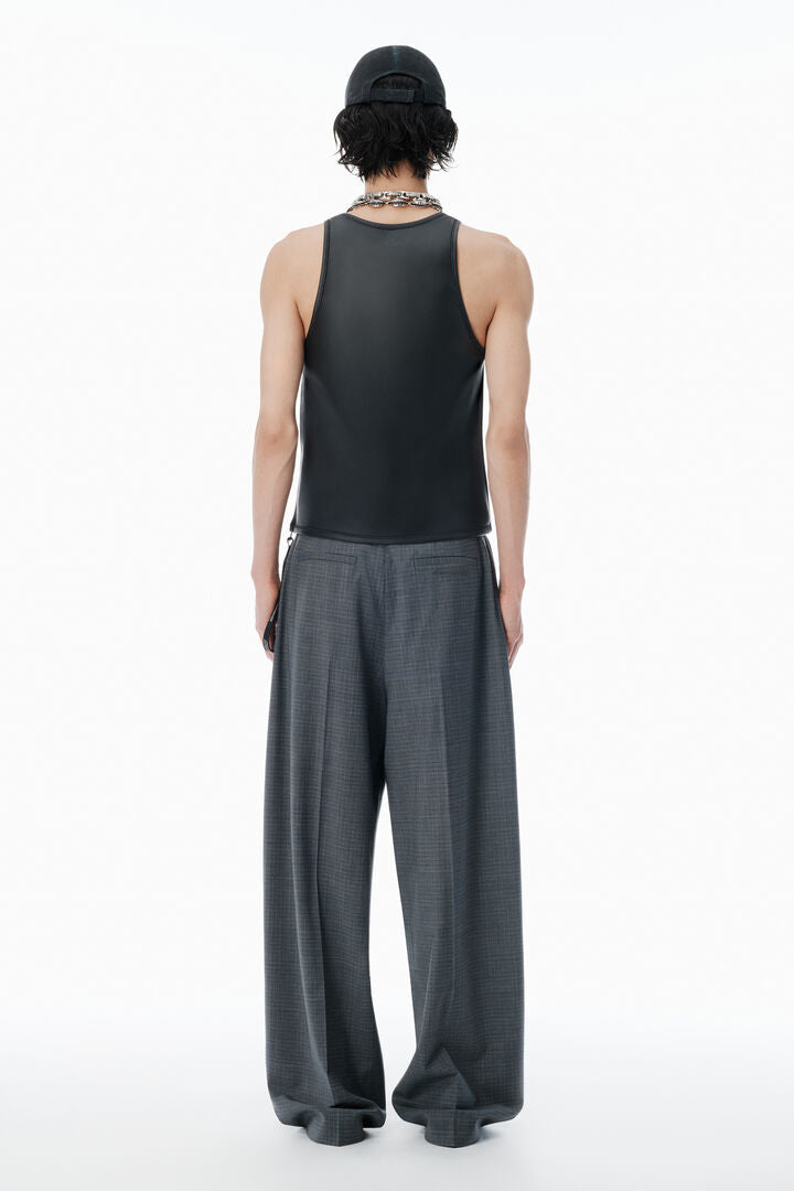 Wool-Blend Tailored Pants