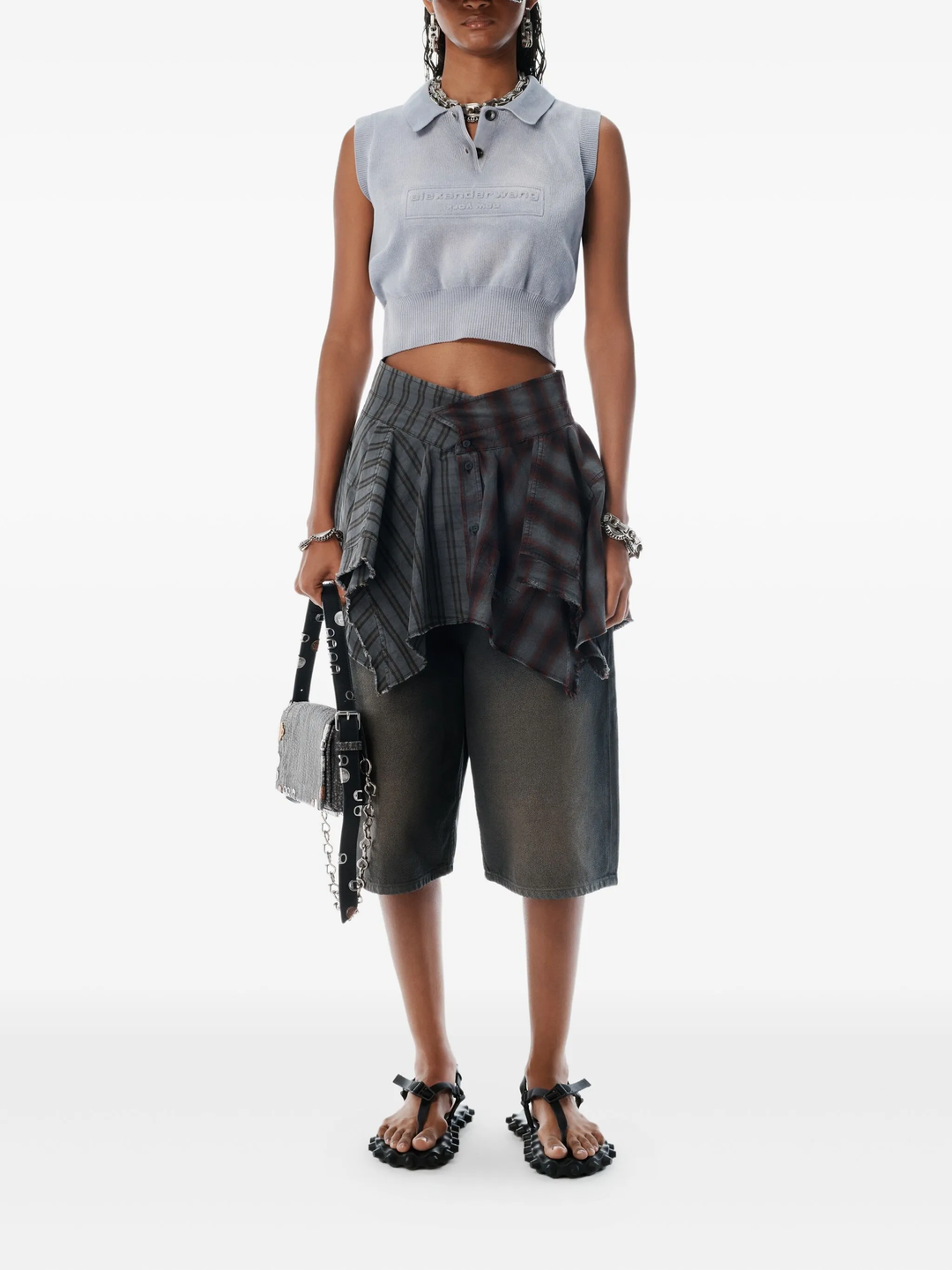 Polo Collar Vest With Embossed Logo