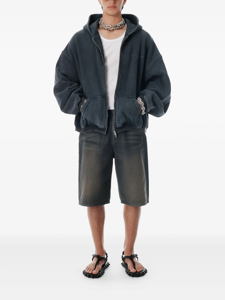 Zip Up Hoodie With Graphic Logo