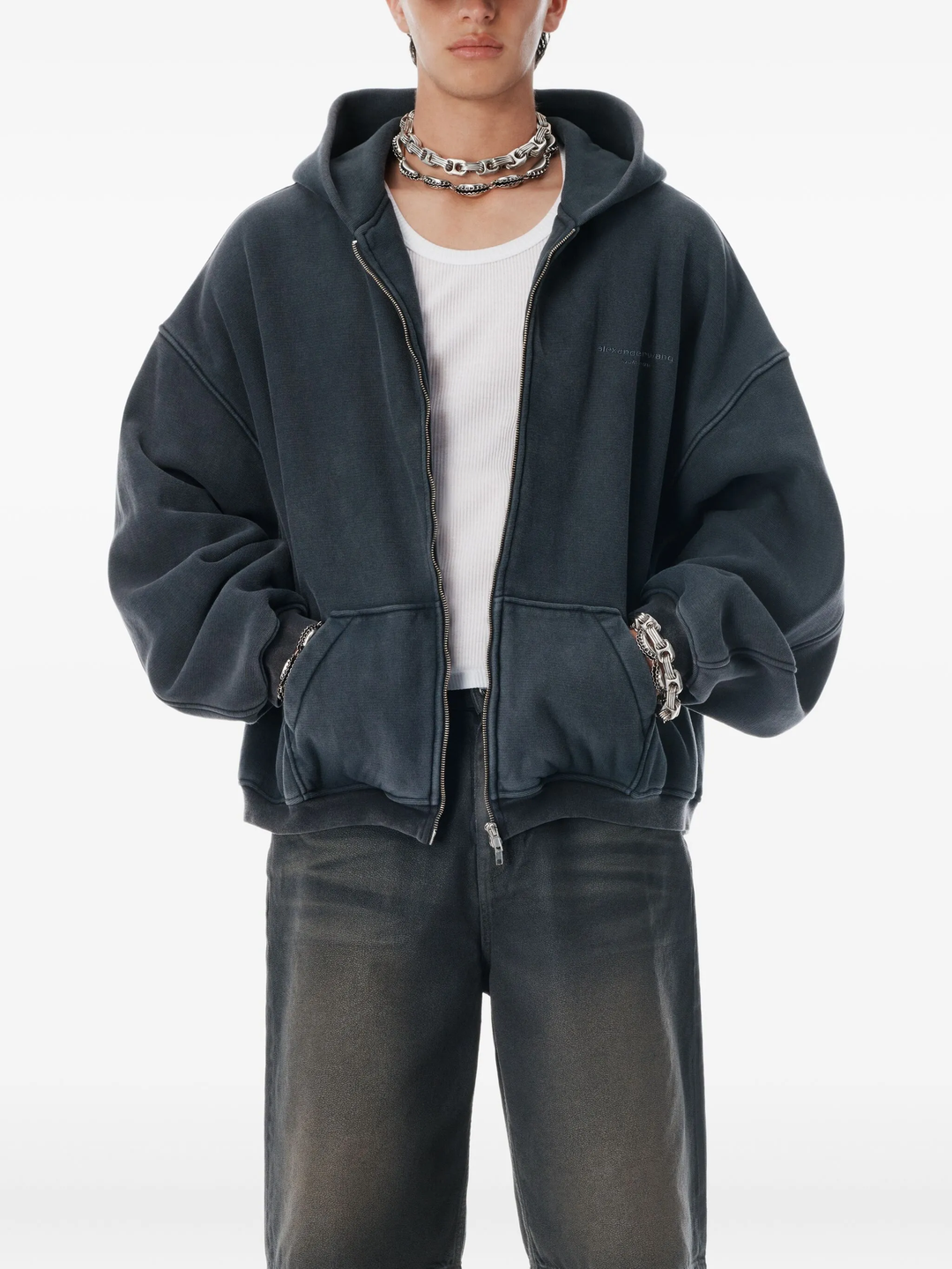 Zip Up Hoodie With Graphic Logo