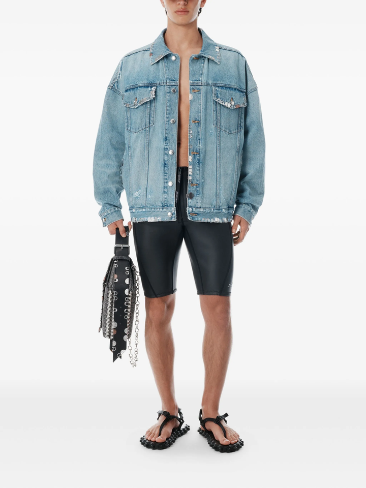 Distressed Oversized Trucker Jacket