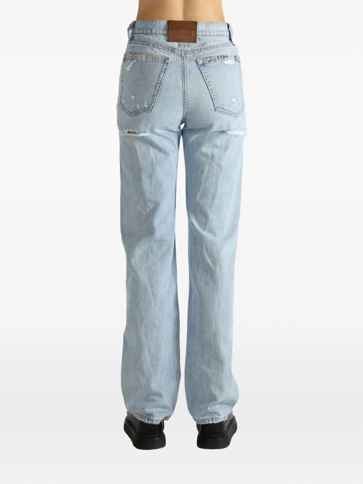 Distressed Ez Mid Rise Jeans