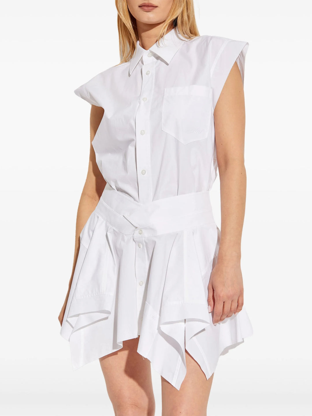 Cut Off Double Shirt Dress
