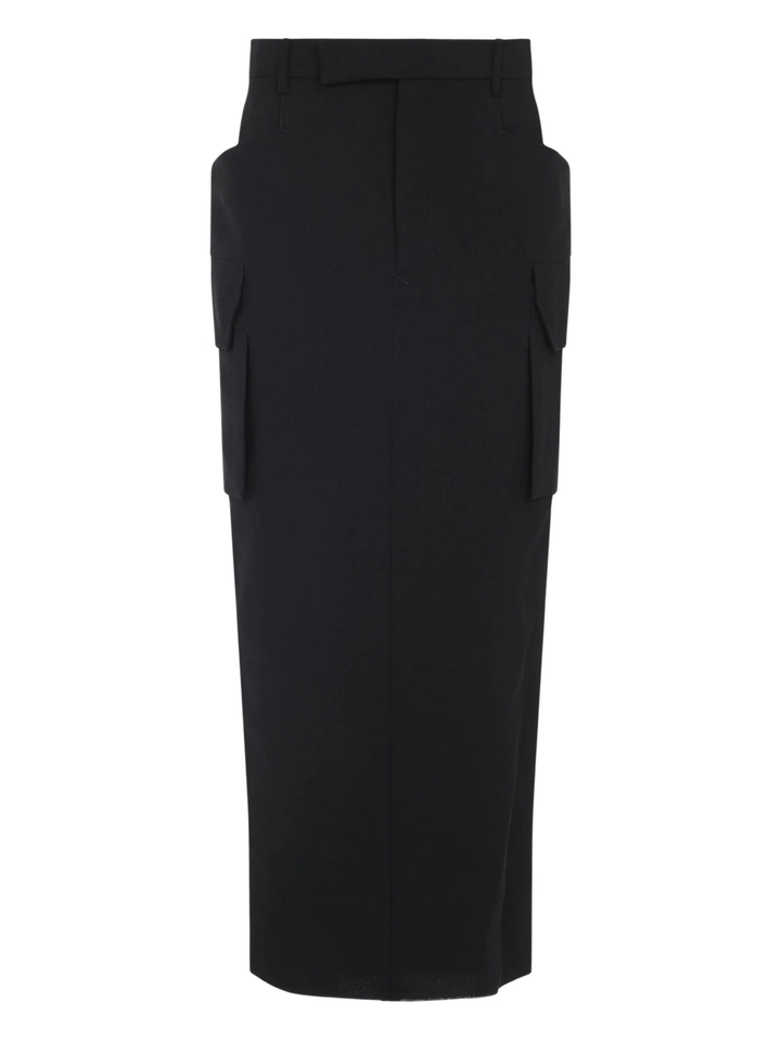 Firbanks Skirt Black Cupro Twill