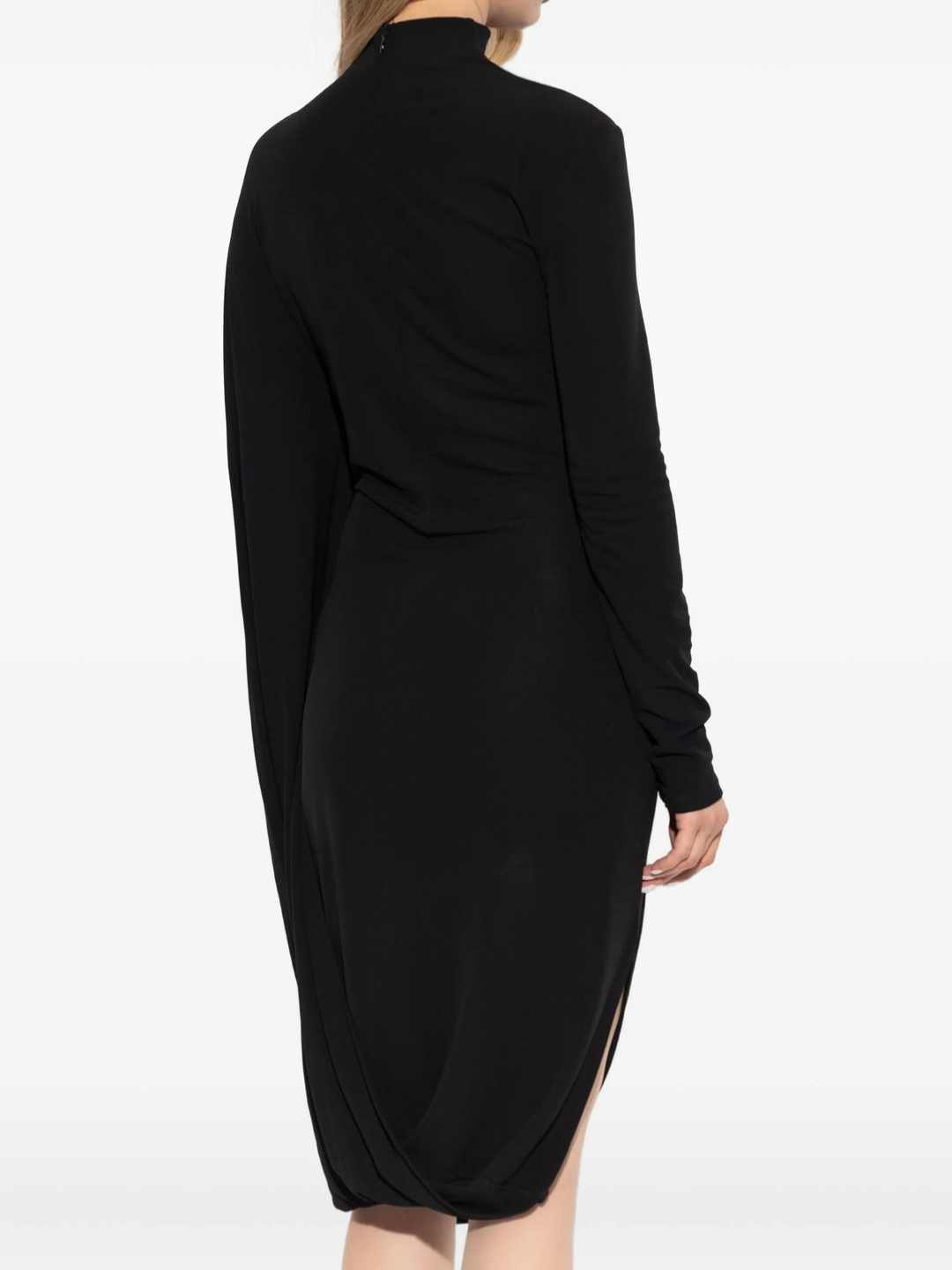 Crepe Jersey Cape Dress