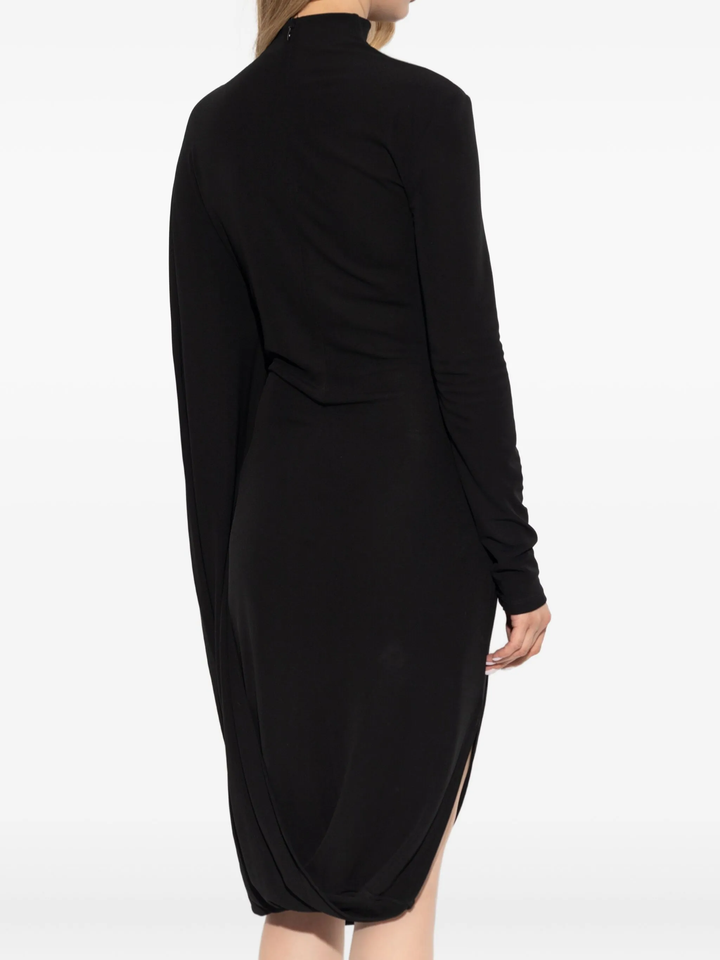 Crepe Jersey Cape Dress