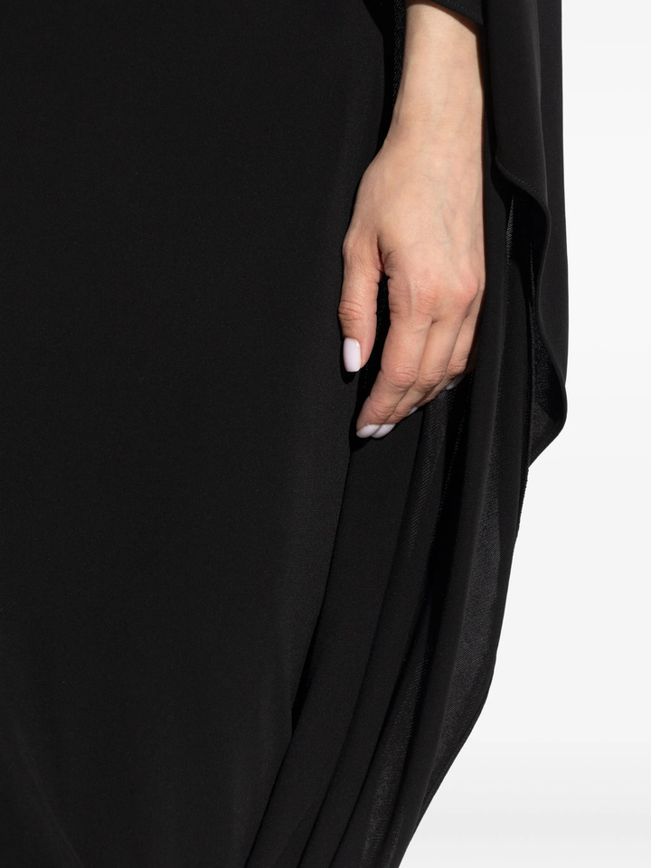 Crepe Jersey Cape Dress