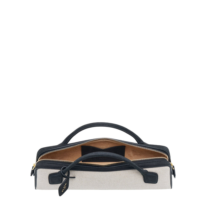 Teckel Clutch Linen And Nubuck