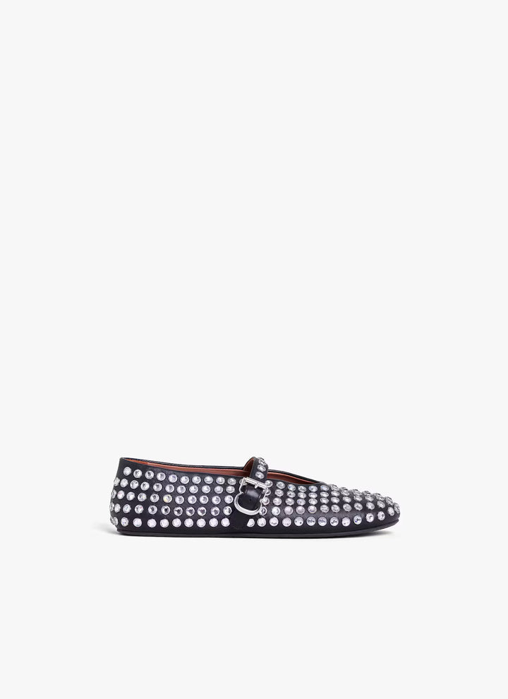 Ballet Flats Strass Nappa Lambskin