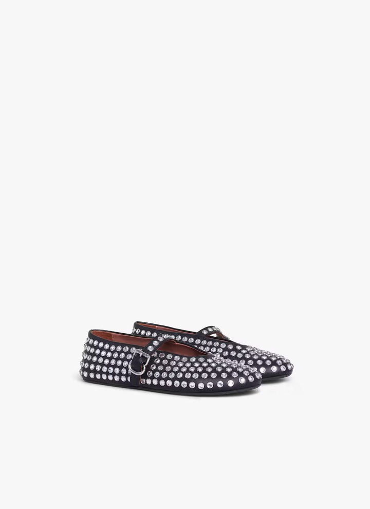 Ballet Flats Strass Nappa Lambskin