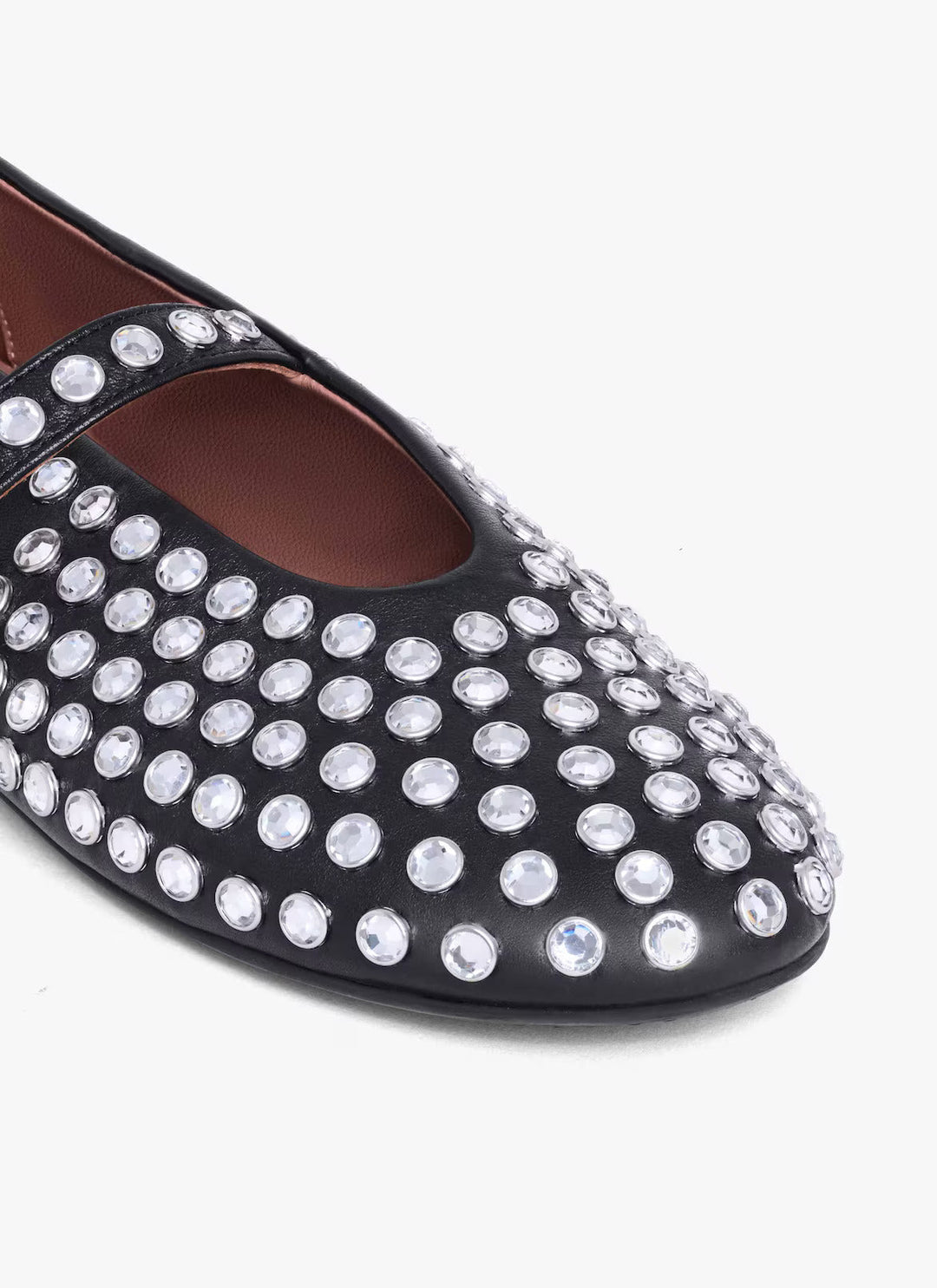 Ballet Flats Strass Nappa Lambskin