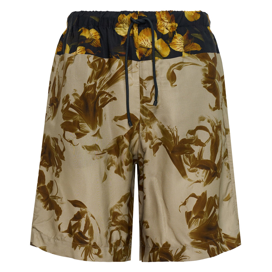 Nerine Flower Border Print Viscose Shorts
