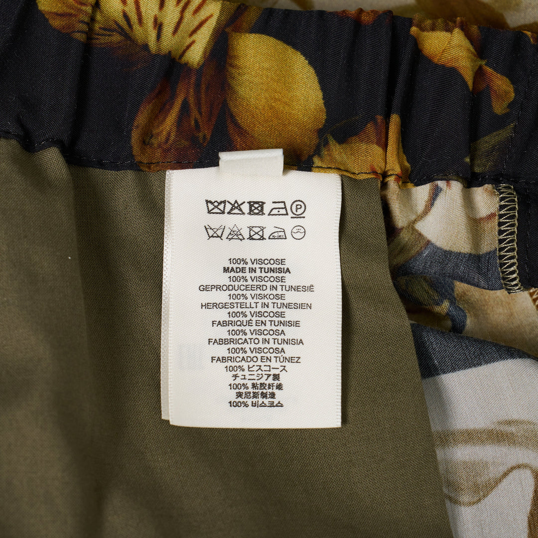 Nerine Flower Border Print Viscose Shorts