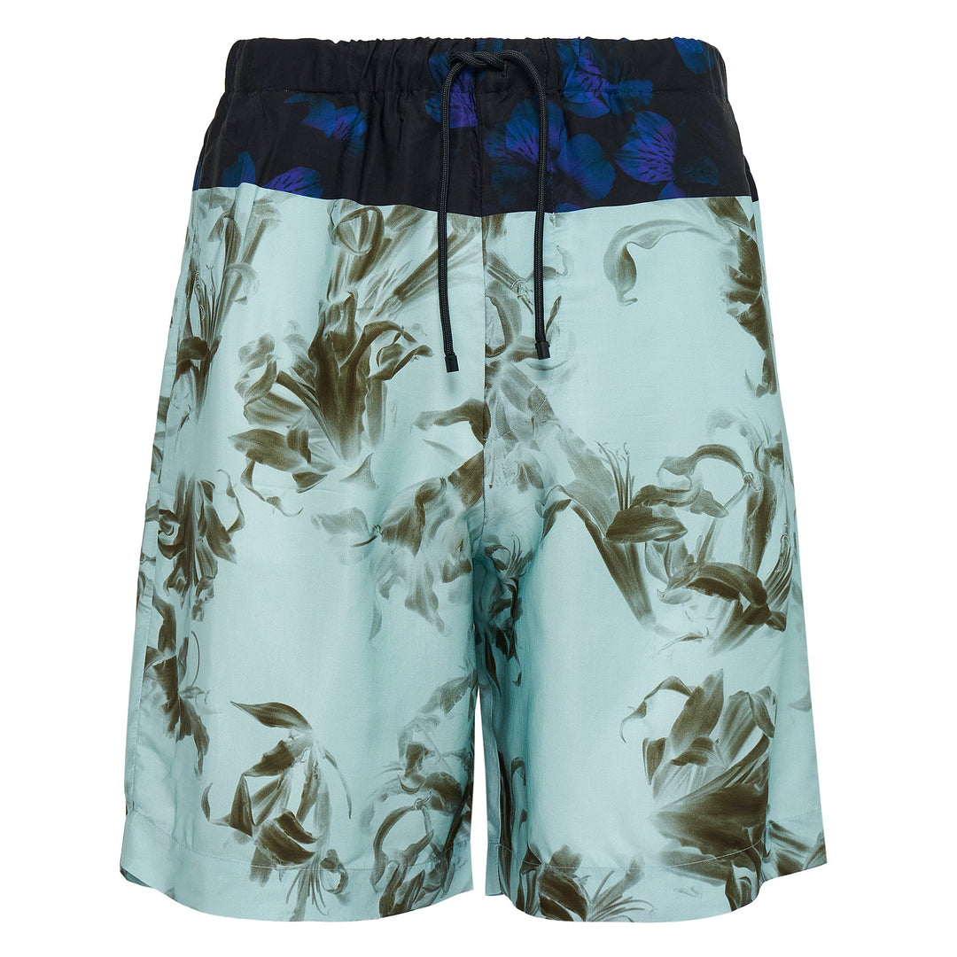 Nerine Flower Border Print Viscose Shorts